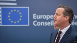 UK Prime Minister David Cameron in Brussels, 20 Mar 15