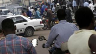A crowded street in Kampala. File photo