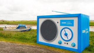 Aeth y radio fawr las ar daith i bob cwr o Gymru yn ystod y flwyddyn