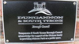 Dungannon council plaque