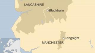 Map of Manchester and Lancashire