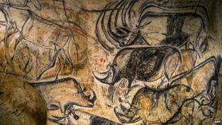 Copies of Chauvet cave art