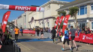 Race finish line