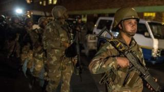 Soldiers in Jeppestown, Johannesburg