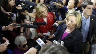 Clinton campaigning in New Hampshire