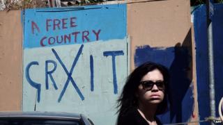 Anti-EU graffiti in Athens