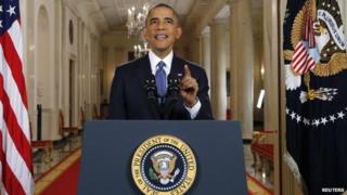 U.S. President Barack Obama announces executive actions on U.S. immigration policy during a televised address from the White House in Washington, in this November 20, 2014 file photo