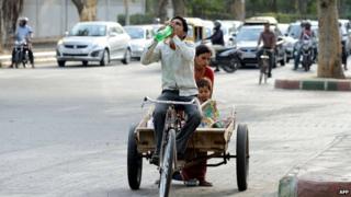 Some Indian cities have recorded temperatures approaching nearly 50C (122F)