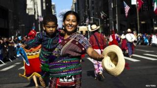 A woman at a parade