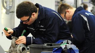 apprentices at Rolls Royce Learning and Career Development Centre at Derby