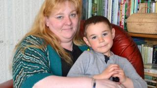 Bradley Simpson with mother Leona