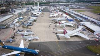 A general view of the Paris Air Show 2015