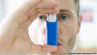Man with asthma