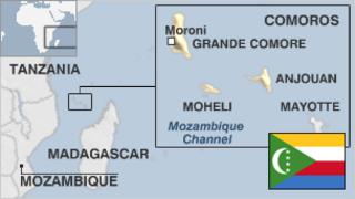 Карта Коморских островов