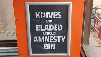Knife amnesty bins 
