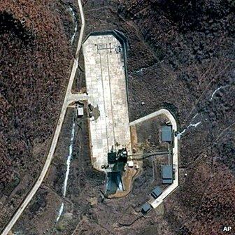 This March 28, 2012 satellite image provided by DigitalGlobe shows North Korea’s Tongchang-dong Launch Facility on the nation’s northwest coast
