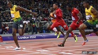 Jamaica's Usain Bolt wins the men's 100m Olympic final