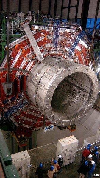 A magnet weighing nearly 2,000 tonnes provides a magnetic field for the particle detector