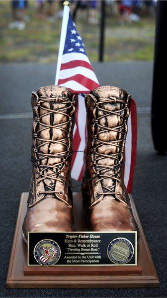 The Bronze Boots represent the military unit that had the most participation. The 3BSTB Bayonets, U.S. Army earned them this year.