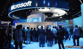 Microsoft booth at CES
