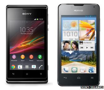 Sony Xperia E and Huawei Ascend Y300