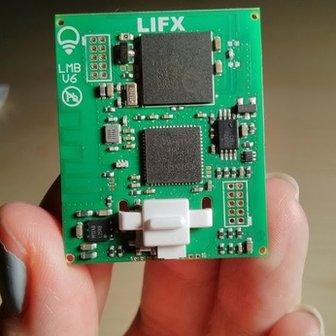 The circuit board used by LIFX light bulbs
