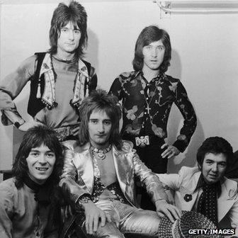 Ian McLagan (left) with the Faces in 1972