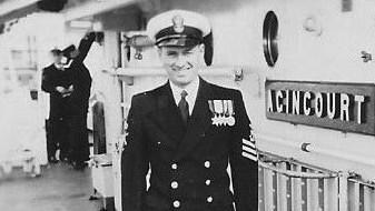 A black and white image of Clifford Houghton when he was in the royal navy