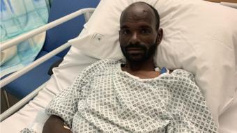 Mohammed Adam Oga is being treated at Malta's Mater Dei hospital for dehydration