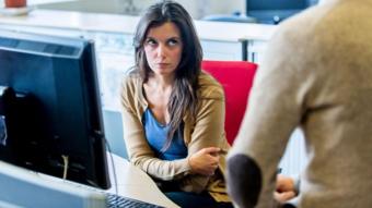 Mujer en el trabajo.