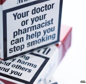 Warnings on cigarette packets