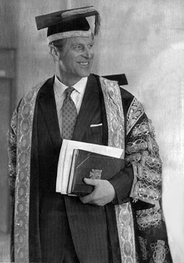 The Duke of Edinburgh at Aberystwyth in 1973