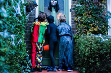 Children trick or treating