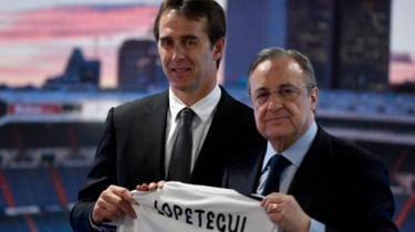 Julen Lopetegui junto a Florentino Pérez