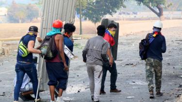 Protesters in Venezuela