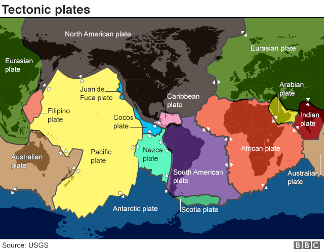 Les plaques tectoniques