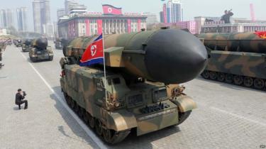 Weapon on parade in North korea