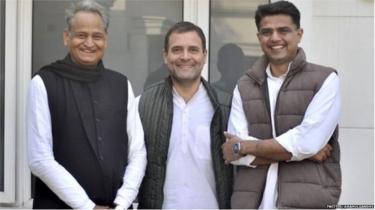 अशोक गहलोत, राहुल गांधी, सचिन पायलट