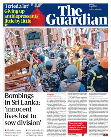 Guardian front page 22/04/19