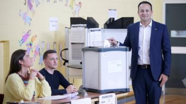 Taoiseach Leo Varadkar casts his vote