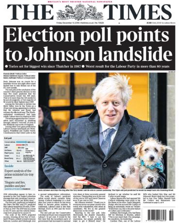 The Times front page