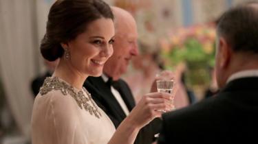 Duchess of Cambridge at the Royal Palace in Oslo, Norway on 1 February 2018