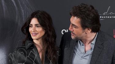 Penelope Cruz and Javier Bardem at a photocall at Melia Serrano Hotel on March 6, 2018 in Madrid, Spain.