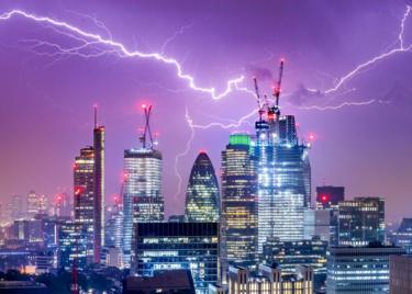 Lightning over London