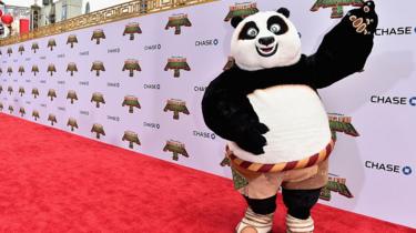 po deltager i premieren på Kung Fu Panda 3 den 16. januar 2016 i Californien