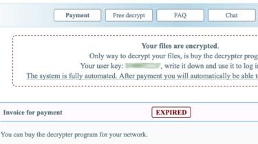 Screenshot of Netwalker's dark web website used for negotiations with victims