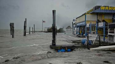 Rough seas at Whale harbour in the Florida Keys on 9 September 2017