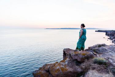 Chiara Vigo standing on the cliff