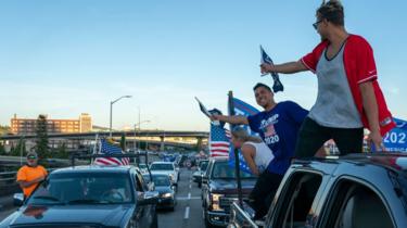 Pro-Trump procession in Portland, 29 August 2020