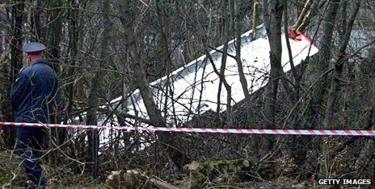 Scena dell'incidente aereo di Smolensk